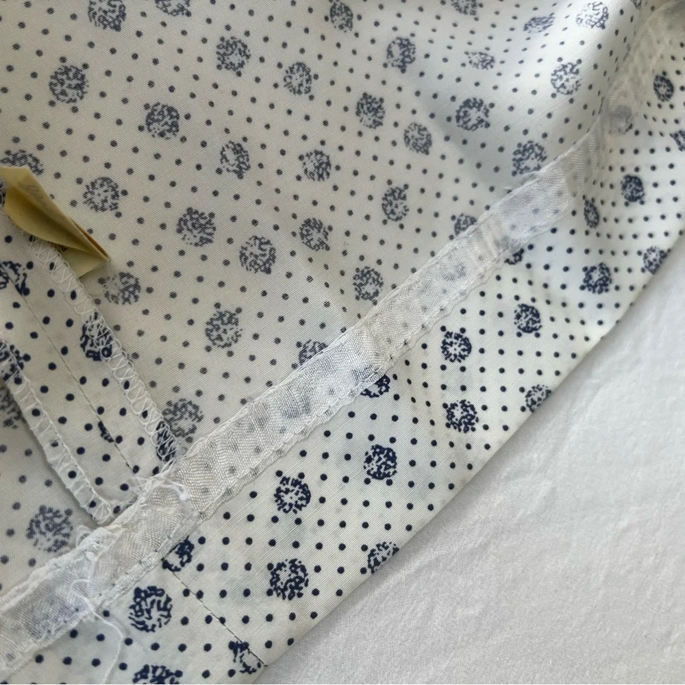 Vintage Union Made JH Collectibles White and Blue Floral Maxi Skirt - Picture 13 of 14